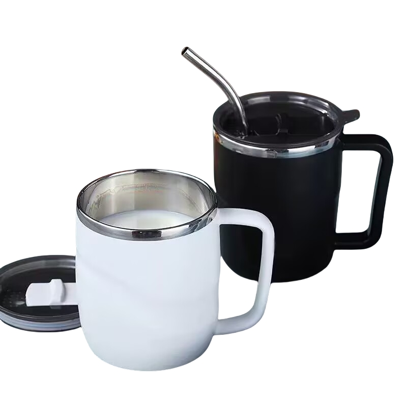 Coffee Equipment And Tools - 400ml Insulated Coffee Mug with Sliding