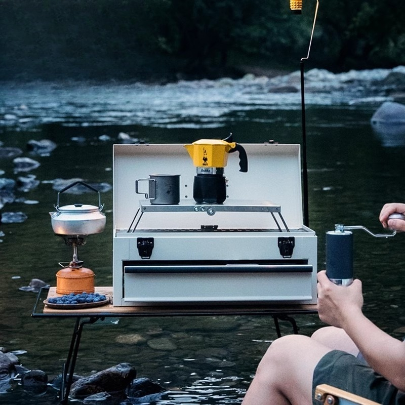 Camping coffee box, mocha pot, - Coffee Equipment Gift Set recension och pris