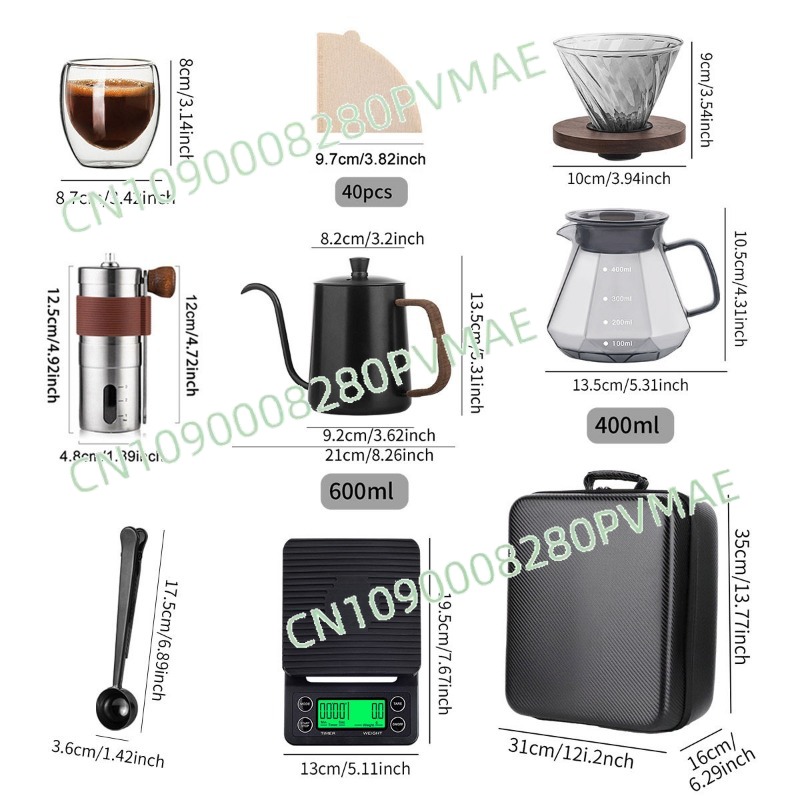Hand pour-over coffee set outd - Coffee Equipment Gift Set recension och pris