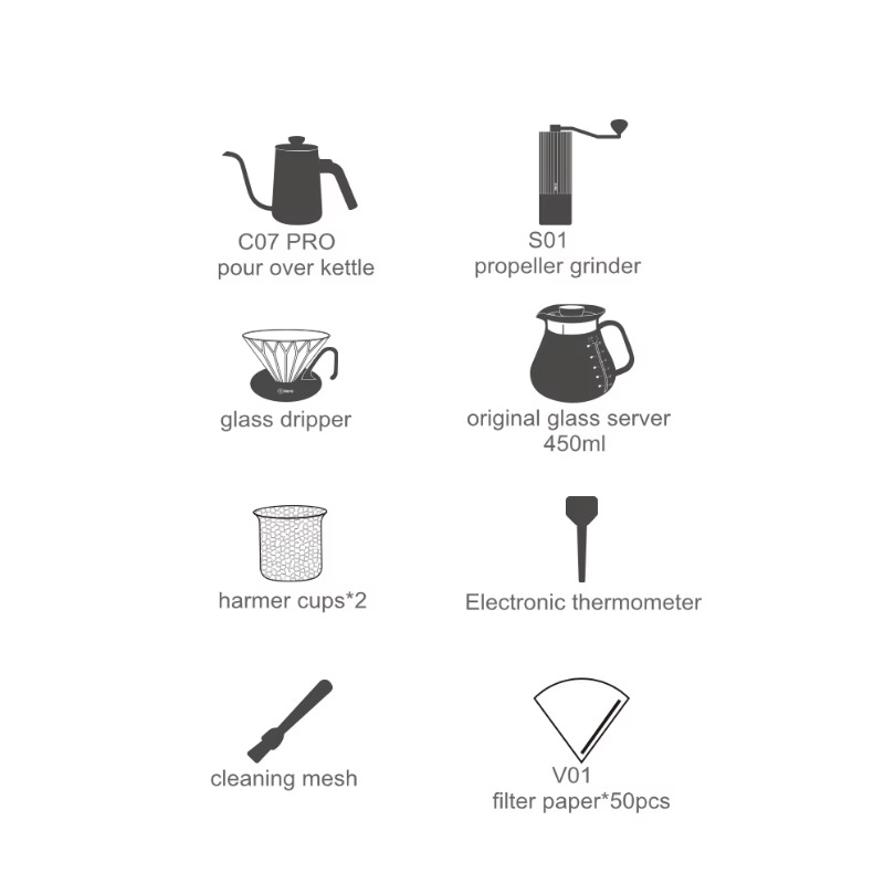 Luxury Coffee Shop Brewing Cof - Coffee Equipment Gift Set recension och pris